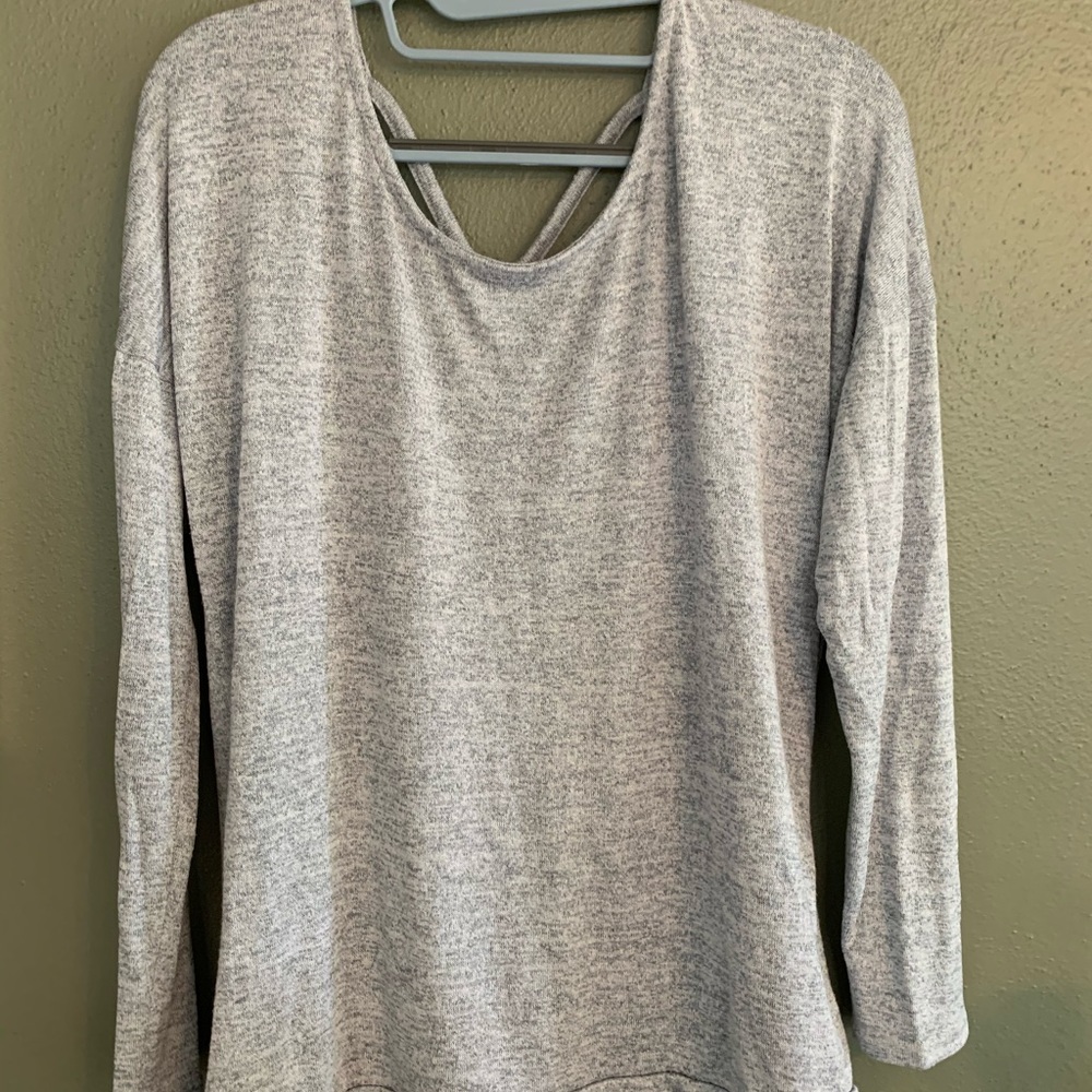 Athleta pullover with layered back